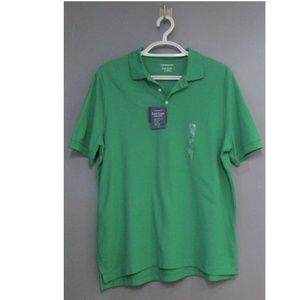 NEW Croft & Barrow Pique Polo Shirt Size L Green
